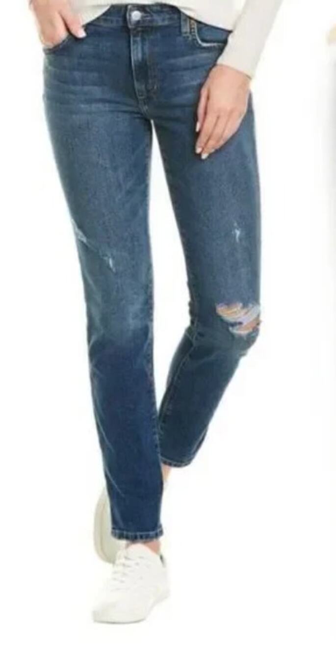 Joe's Jeans Boyfriend Slim Ankle High Rise Denim Jeans Size 27-Brushy